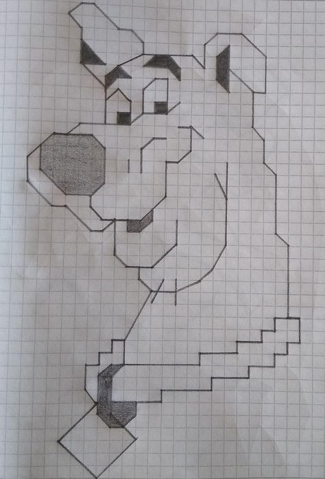 Graphing Paper Drawings, Things To Draw On Graph Paper, Graph Paper Drawings Easy, Graph Drawings, Graph Drawing, Square Drawing, Graph Paper Designs, Notebook Drawing, Graph Paper Drawings