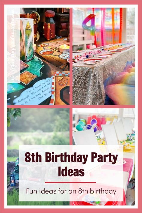 Crazy 8 Birthday Party Theme, 8 Yo Birthday Party Ideas, 8 Year Birthday Party Themes, Eighth Birthday Party Themes, Eight Year Old Birthday Party Ideas, Birthday Party 8 Girl, 8 Year Birthday Theme, 8 Bday Party Ideas, 8 Themed Birthday Party