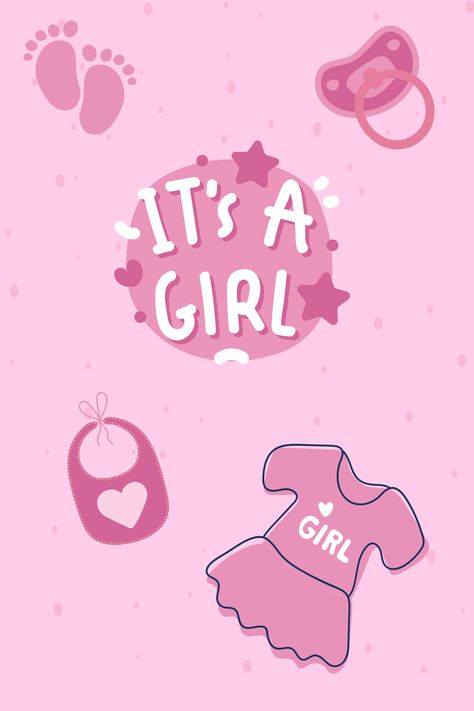 Baby Girl Arrival, Its Baby Girl Congratulations, Alhamdulillah Its A Baby Girl, Its A Girl Announcement Its A Girl Announcement Quotes, Congrats Baby Girl, It Is A Girl, Baby Arrival Announcement, Congratulations Baby Girl, Newborn Congratulations