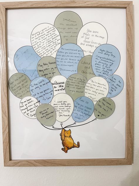 Taylor is having a Pooh themed nursery. Maddie got friends and family to write little messages for the baby and then compiled them as art work. There were too many to include so the extras will be put in a book for the baby. I just love this🩵 Pooh Themed Nursery, Themed Nursery, Jesus Loves You, Nursery Themes, Jesus Loves, Just Love, A Book, Art Work