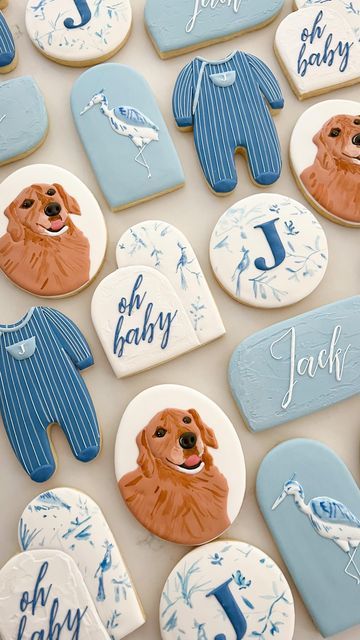 Puppy Baby Shower Theme, Dog Baby Shower Theme, Casey Wilson, Puppy Baby Shower, Iphone Wallpaper Vintage Hipster, Dog Baby Shower, Golden Retriever Baby, Crazy Cookies, Making Cookies