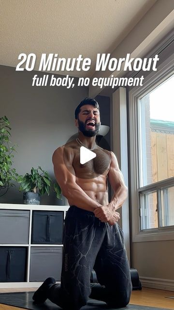 Razi Khan on Instagram: "Here’s a 20 Minute Full Body Workout! Who’s got this? It requires NO equipment and can be done anywhere. Tag a friend and get to work!! 🔥👇🏼
-
Perform each workout for 1 minute, followed by 1 minute rest after the entire circuit. Then, repeat 4 rounds for a total of 20 minutes.
-
1. Walk out to Push up
2. Toe Touch to Crab Walk (beginners touch your knees instead of toes)
3. Kick throughs
4. Squat Twists
-
-
#workout #homeworkout #fullbodyworkout #cardio #bodyweight #exercise #fitness #fit #sweat #abs #sixpack #core" Twists Workout, Crab Walk Exercise, 20 Minute Full Body Workout, Full Body Workout No Equipment, Primal Movement, Full Body Circuit, 20 Minute Workout, Fiberglass Pools, Workout Without Gym