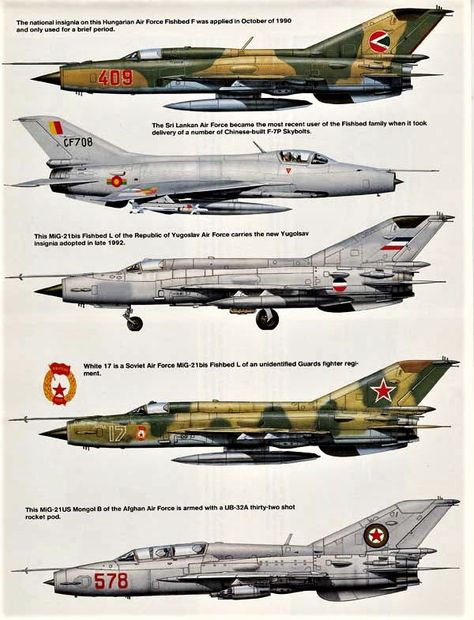 Mikoyan-Gurevich MiG-21 ( Fishbed ) variants 3d Blueprint, Mig Fighter, Aircraft Camouflage, Soviet Aircraft, Russian Aircraft, Paper Airplane Models, Mig 21, Aircraft Painting, P51 Mustang