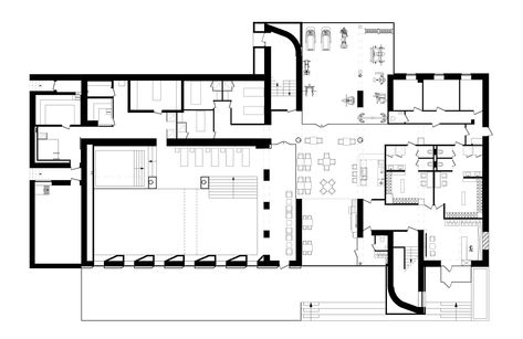 Image 14 of 21 from gallery of SPA in Relax Park Verholy / YOD studio. Floor Plan Hotel Spa Design Plan, Health Club Design Plan, Gym And Spa Plan Architecture, Wellness Centre Plan, Spa And Wellness Center Floor Plan, Spa Layout Plan, Spa Center Plan, Hotel Spa Plan, Spa Floor Plan Layout