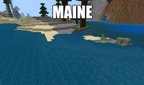 maine is a state in the usa but you probably never heard of it until now because it looks like this Minecraft Images, Minecraft Memes, Us States, U.s. States, 50 States, Really Funny Pictures, How To Be Outgoing, Vermont, Mood Pics