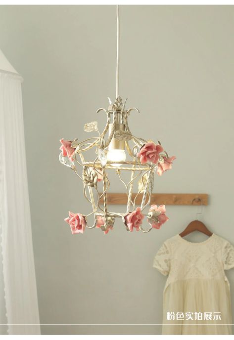 Garden Chandelier, 2023 Apartment, Decorative Chandelier, My 2023, Cheap Pendant Lights, Chandelier Decor, Romantic Colors, Chandelier Bedroom, Chandelier Pendant