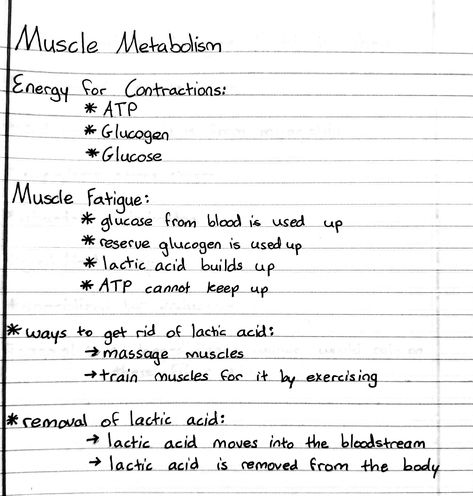 Metabolism Nursing Notes, Sports Medicine Notes, Med Term Notes, Anatomy Mnemonics Muscle, Mnemonics For Muscles, Types Of Muscle Tissue, Carbohydrate Metabolism Biochemistry, Med School Prep, Nursing School Pharmacology