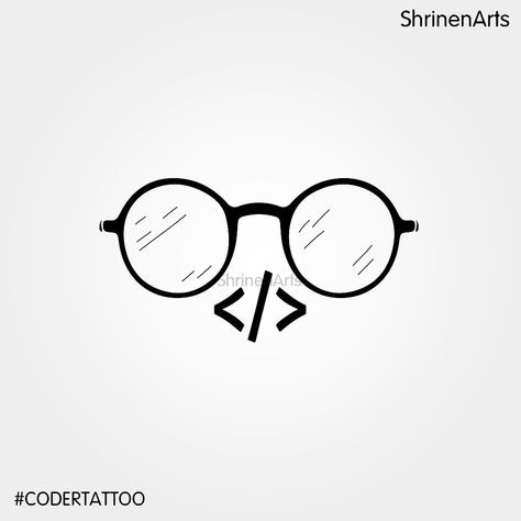 Programmer Tattoo Ideas, Coding Tattoo, Programming Tattoo Ideas, Drawing Instagram, R Tattoo, Illustrator Illustration, Minimalist Tattoo, Illustration Drawing, Insta Art