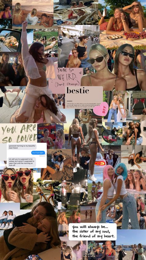 Best Friends Collage Ideas, Best Friends Aesthetic Collage, Photo Collage For Friends, Friend Photo Collage Gift, Friends Collage Frame, Best Friend Moodboard, Bestie Collage Ideas, Best Friend Picture Collage, Photo Collages Ideas