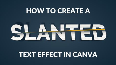 How to Create a Slanted Text Effect in Canva - Canva Templates Text Types, Color Picker, Graphic Design Tools, Text Effect, Canva Design, Canva Templates, Text Effects, Text You, Design Elements