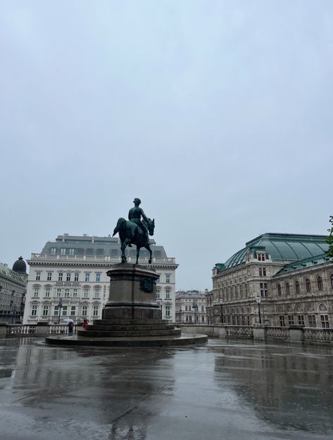 #vienna #viennaaustria #viennaaesthetic #aesthetic #austria #austriaaesthetic #statueaesthetic #sculpture #rainyday #rainaesthetic #rainydayaesthetic Vienna Aesthetic, Aesthetic Architecture, Rainy Day Aesthetic, Dream Places, Vienna Austria, Rainy Days, Rainy Day, Vienna, Austria