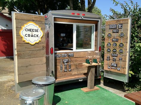 Cheese and Crack by dieselboi, via Flickr Portland Food, Catering Trailer, Food Van, Food Carts, Container Bar, Meals On Wheels, Horse Box, Homemade Crackers, Food Catering