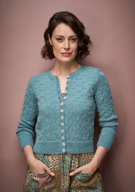 Love this knitted cardigan pattern? Check out our exclusive behind-the-scenes preview of The Knitter magazine, only on Gathered! Knitted Cardigan Pattern, Latest Fashion Blouse Designs, Vibrant Clothes, Knit Cardigan Pattern, The Knitter, Knitting Paterns, Lace Socks, Light Knit, Lace Cardigan