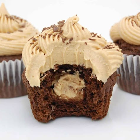 Buckeye Cupcakes Buckeye Cupcakes, Peanut Butter Ball, Peanut Butter Balls, Chocolate Cupcakes, Sweets Treats, Healthy Dessert, Let Them Eat Cake, Cupcake Recipes, Just Desserts