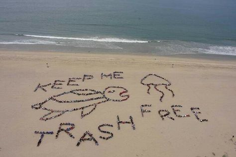 Keep me trash free!!! | Ocean is calling | Pinterest Beach Clean Up, Save Our Earth, Pick Up Trash, Hollywood Florida, Save Our Oceans, Hollywood Beach, Environmental Sustainability, Aerial Arts, Clean Beach