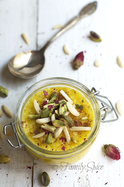 Persian Saffron Rice Pudding (Sholeh-Zard) Sholeh Zard, Iranian Desserts, Persian Desserts, Saffron Recipes, Iran Food, Iranian Recipes, Iranian Cuisine, حلويات عربية, Middle East Recipes