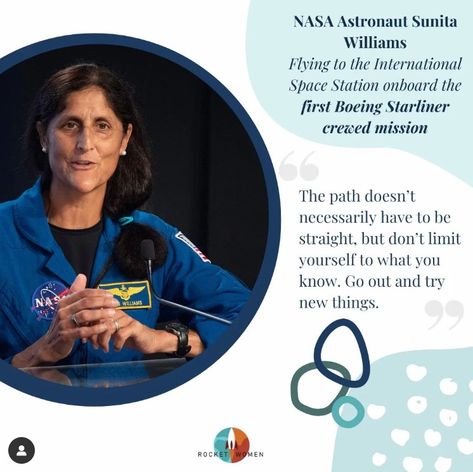 Today's #WomeninSTEM highlight is Sunita Williams. To learn more about them, see our detailed posts on FB or IG! #Steminist Sunita Williams, To Learn, Science, Quotes, Quick Saves