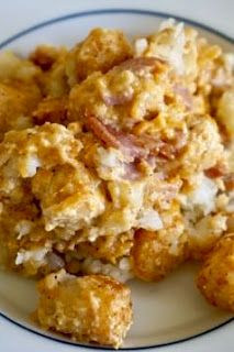 Cheese Tater Tot Casserole, Ham Casseroles, Ham Meals, Sausage Casseroles, Tater Tot Bake, Kielbasa Recipe, Ham Casserole Recipes, Casserole Dinners, Easy Casseroles