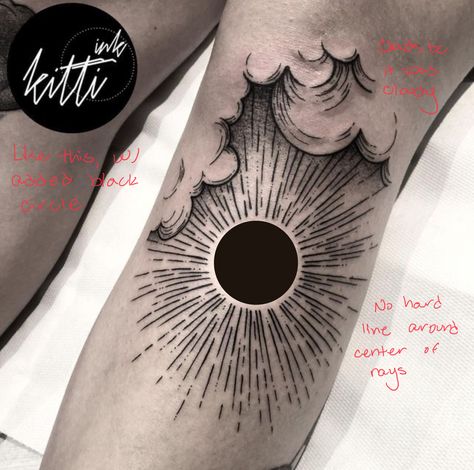 Swirl Filler Tattoo, Fire Armband Tattoo, Inside Elbow Tattoo Men, Total Eclipse Tattoo, Gothic Sun Tattoo, Lighting Tattoo Storm, Eclipse Tattoo Design, Black Hole Sun Tattoo, Moon Elbow Tattoo