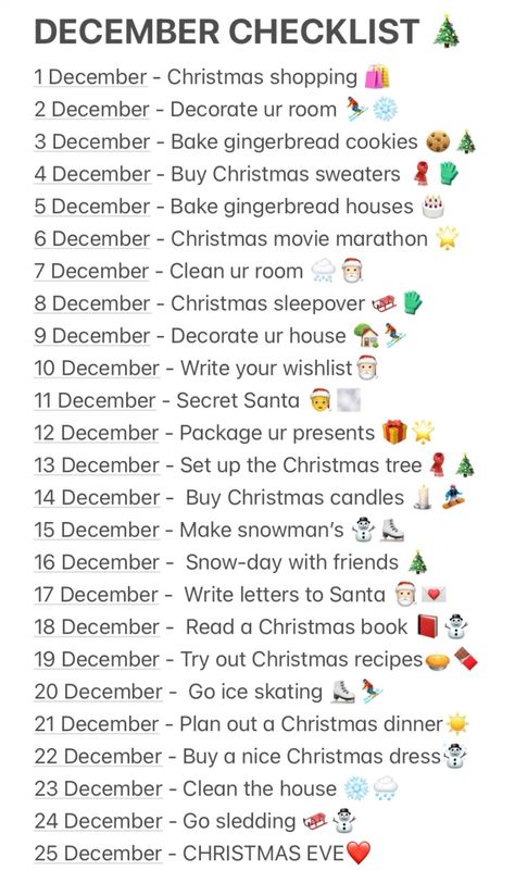 Chrismas Sleepover Idea, Preppy Christmas Sleepover Ideas, Ideas For Christmas Sleepover, Christmas Decor List, Winter Bucketlist Ideas, Things To Do On Christmas Day, Things To Do Christmas Eve, Christmas Sleepover Activities, Things To Do At A Christmas Sleepover