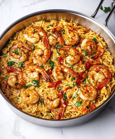 One Pot Marry Me Shrimp And Orzo Pasta Recipe