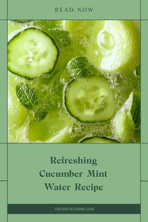 A refreshing and healthy Cucumber Mint Infused Water recipe made for delightful hydration. Cucumber Water Recipe Flat Belly, Cucumber Mint Water Recipe, Christmas Infused Water, Cucumber Drink Recipes, Natural Flavored Water Recipes, Water Infusion Recipes, Cucumber Mint Water, Water Routine, Natural Flavored Water