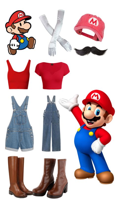 Mario Halloween Costumes, Mario Halloween, Super Mario Costumes, Mario Costume, Character Outfits, Super Mario, Halloween Costume, Halloween Costumes, Mario