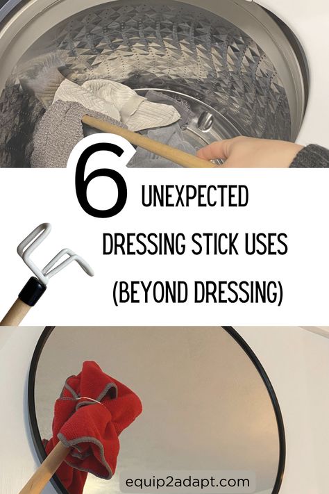 Discover 6 unexpected dressing stick uses (beyond dressing) to put this handy tool to work around the house.  This often overlooked piece of adaptive equipment is surprisingly versatile to improve your reach and access with several tasks. Click the post more more details! Snf Activities, Adaptive Equipment Diy, Geriatric Occupational Therapy, Adaptive Devices, Teaching Games, Therapy Interventions, Adaptive Tools, Caregiver Resources, Occupational Therapy Activities