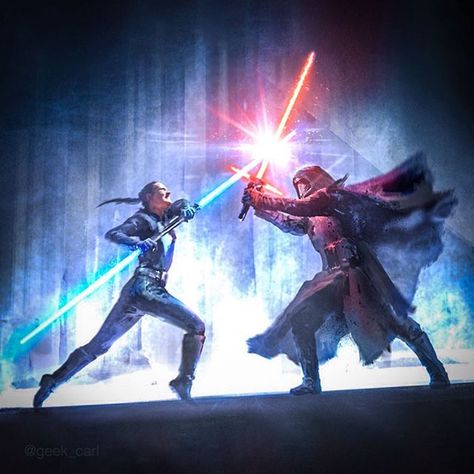 Double Lightsaber, Duel Of The Fates, The Fates, Sabre Laser, Knights Of Ren, Arte Nerd, Dolph Lundgren, Old Republic, Star Wars Concept Art