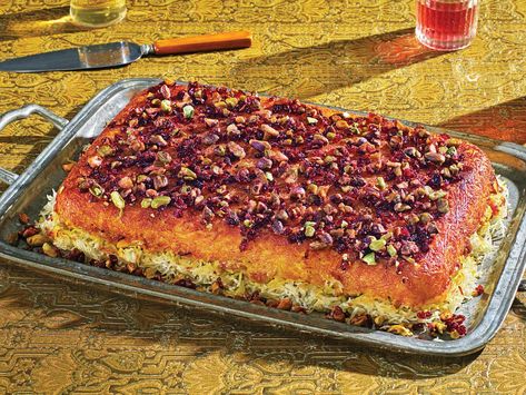 How to Perfect the Imperfect Art of Iranian Rice Tahdig Iranian Rice, Tahdig Recipe, Buttery Rice, Imperfect Art, Recipe With Chicken, Raw Pistachios, Saffron Rice, Persian Cuisine, Arroz Frito