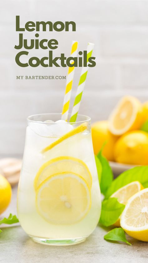 Lemon Juice Cocktails Lemon Juice Cocktail Drink Recipes, Lemon Juice Recipes Drinks, Lemondrop Cocktail, Cocktails With Fresh Lemon Juice, Lemon Juice Cocktail, Lemon Simple Syrup Cocktails, Cocktails With Lemon Juice, Lemon Cocktails, Lemon Juice Recipes