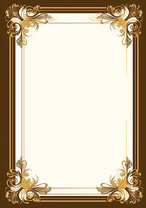 brown gold luxury page border Luxury Frame Design, Golden Boarders, A4 Frame Design, A4 Border Design, Brown Wallpaper Backgrounds, Frame Design Border, Brown Background Design, Golden Border Png, Border Sketch