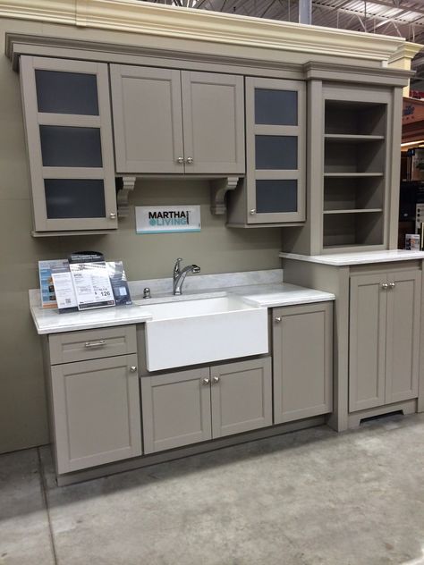 Home Depot Cabinet Paint, Pvc Kitchen Cabinets Design, Pvc Kitchen Cabinets, Home Depot Cabinets, Kitchen Cabinets Home Depot, Martha Stewart Kitchen, Kitchen Cabinets Design, Pvc Kitchen, Home Depot Kitchen