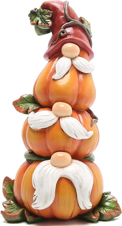 Gnome Pumpkin Figurines ：environmentally friendly resin. This products is designed by our designer Jack. #affliate, #gnome #fall Gnome Pumpkin, Pumpkin Table Decorations, Gnome Fall, Creative Centerpieces, Thanksgiving Color, Fall Table Centerpieces, Halloween Clay, Halloween Pumpkins Painted, Thanksgiving Pumpkin