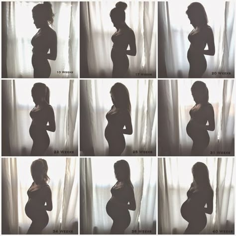 15 Adorable Weekly Baby Bump Photo Ideas Baby Belly Pictures, Pregnancy Silhouette, Baby Bump Progression, Baby Bump Pictures, Pregnancy Tracker, Bump Pictures, Vogue Kids, Pregnancy Bump, Baby Bump Photos