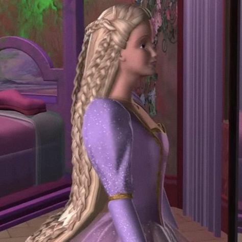 Barbie Rapunzel Hair, Barbie Characters, Rapunzel Movie, Barbie As Rapunzel, Barbie Icon, Barbie Rapunzel, Barbie Games, Barbie Hairstyle, Barbie Aesthetic