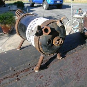 Scrap Recycling, Propane Cylinder, Chair Planter, Recycled Metal Art, Small Pigs, Metal Chicken, Metal Yard Art, Junk Art, Metal Art Welded