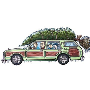 "National Lampoons Christmas Vacation" Sticker for Sale by SunMayDown | Redbubble Christmas Vacation Illustration, Christmas Vacation Drawing, Christmas Vacation Tattoo, National Lampoon Christmas Vacation, Xmas Clipart, Christmas Vacation Party, Lampoons Christmas Vacation, National Lampoon's Christmas Vacation, Diy Holiday Cards