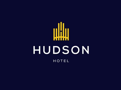 Hudson hotel logo by Mindaugas Garnys | Dribbble | Dribbble Hotel Logo Luxury, Hudson Hotel, Hotel Logo Design, Building Logo, Logo Presentation, Hotel Logo, H Hotel, Identity Design Logo, Minimal Logo Design