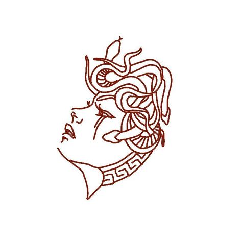 Subtle Medusa Tattoo Design, Small Minimalist Medusa Tattoo, Medusa Flash Tattoo, Medusa Simple Tattoo, Medusa Tattoo Aesthetic, Simple Madussa Tattoo, Medusa Minimalist Tattoo, Greek Fine Line Tattoo, Line Medusa Tattoo