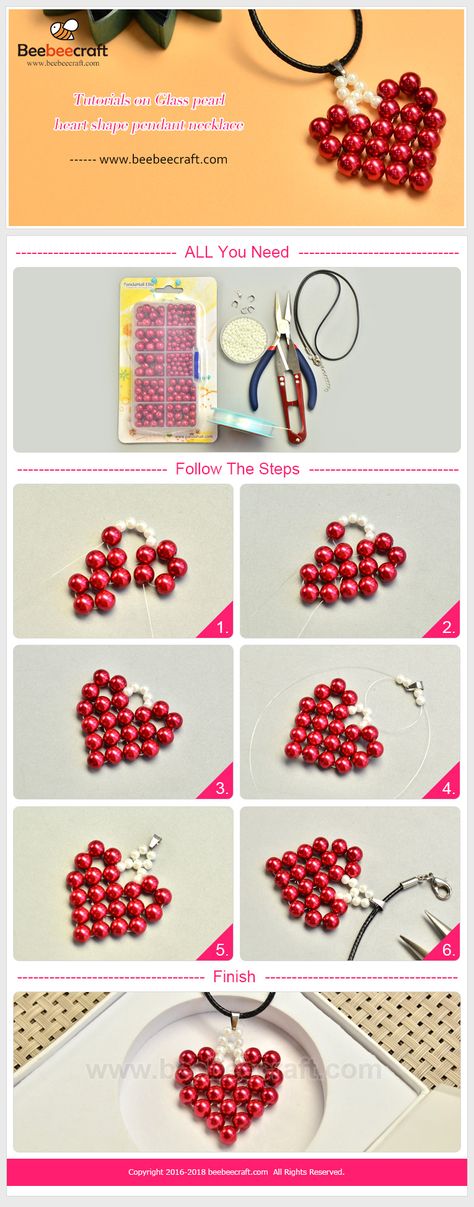 Diy Beaded Pendant, Heart Bead Tutorial, Beaded Heart, Seed Bead Tutorials, Astuces Diy, Jewerly Making, Beaded Jewlery, Handmade Jewelry Tutorials, Beaded Jewelry Tutorials