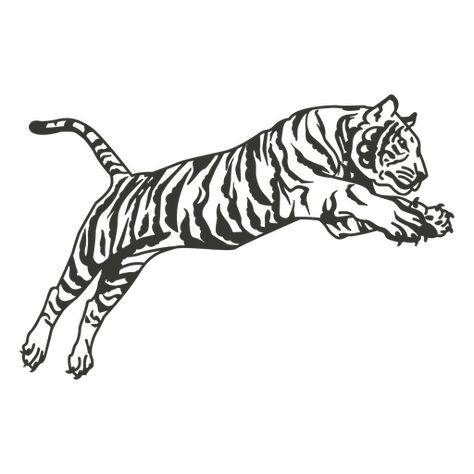 Tiger Jumping Illustration, Jumping Tiger, Tiger Silhouette, Tiger Png, Hang Tags Clothing, Tiger Drawing, Tiger Graphic, Tiger Logo, Tiger Tattoo