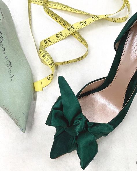 Emmy London on Instagram: “Coming soon... Rich colour, super high heel and luxurious satin. The ‘Florence Greenery’ is an adaptation of our romantic bow style…” Green Queen, Shoe Making, Bow Style, Green Heels, London Shoes, Wide Fit Shoes, Occasion Shoes, Super High Heels, Satin Pumps