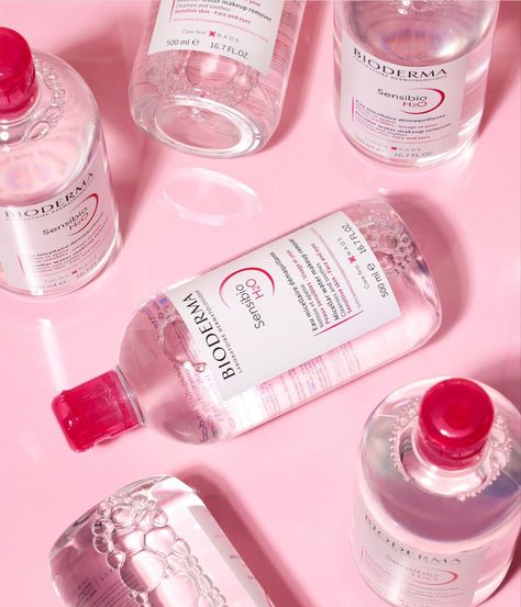 Bioderma Makeup Remover, Bioderma Micellar Water, Products Photoshoot, Makeup Remover Cleanser, Water Makeup, Cleanser For Sensitive Skin, Bioderma Sensibio, Deco Rose, Dermatological Skin Care