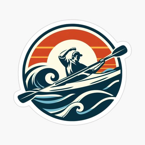 Get my art printed on awesome products. Support me at Redbubble #RBandME: https://www.redbubble.com/i/sticker/Open-Water-Sea-Kayaking-by-VistaMar/155228266.EJUG5?asc=u Water Sea, Sea Kayaking, Canoeing, Open Water, Love Stickers, Cool Stickers, Pet Bandana, Paddle Boarding, Outdoor Fun