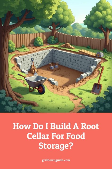 Hey there! If you're looking for a way to store your harvest or store-bought produce for an extended period of time, building a root cellar might be the perfect solution for you. A root cellar is a gr... Large Root Cellar, Cold Storage Room Ideas Root Cellar, Root Cellar In Hillside, Building A Root Cellar Diy, Underground Food Storage, Root Cellar Storage Ideas, Cold Room Storage Ideas, Bulk Storage Ideas, Root Cellar Diy