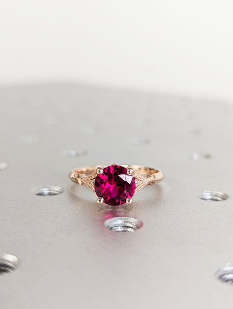 Vintage Ruby Engagement Ring 14k Rose Gold Ruby Engagement - Etsy Egypt Gold Ruby Engagement Ring, Ruby Engagement Ring Vintage, Antique Ruby Ring, Milgrain Wedding Ring, Black Zirconium Ring, Ruby Ring Vintage, Engagement Ring Antique, Ear Cuff Jewelry, Ruby Ring Gold