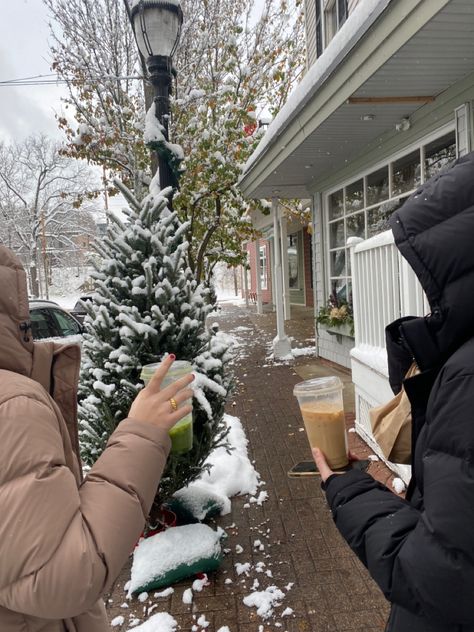 Coffee Shop Winter Aesthetic, Winter Aesthetic Small Town, Winter Small Town Aesthetic, Cafe Winter Aesthetic, Winter Coffee Shop Aesthetic, Berkshires Massachusetts Winter, Winter Semester Aesthetic, Christmas Coffee Shop Aesthetic, New England Winter Aesthetic