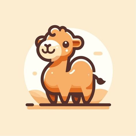 Camel Drawing, Camel Illustration, Happy Pose, Camels Illustration, Vector Icons Illustration, Jungle Animals, Icon Illustration, Cute Illustration, Cartoon Drawings