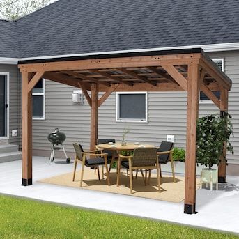 Rectangle Gazebo, Slope Roof, Permanent Gazebo, Wood Grill, Grill Gazebo, Steel Roof, Wood Patio, Patio Gazebo, Roof Design